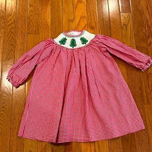 Marmellata smocked Christmas tree dress 2t